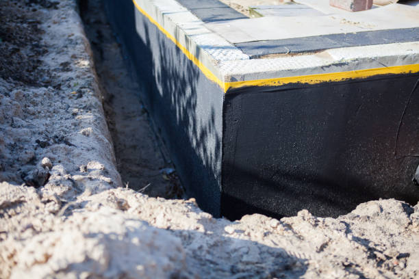 Residential Wet Basement Repair installation at a Hoboken, NJ home by SJ Waterproofing Pros
